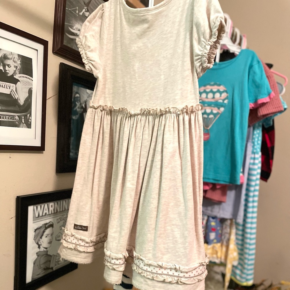 Matilda Jane Fresh Snow dress with tights size 6
